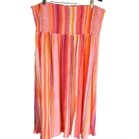 Torrid Gauze Smocked Strapless Midi Dress - Picture 2 of 4